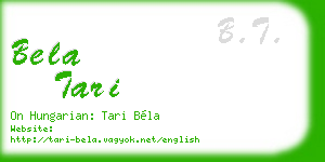 bela tari business card